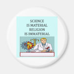 science vs religion joke fridge magnet