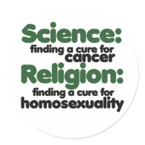 Science VS Religion Stickers