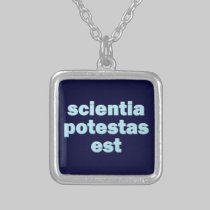 scientia potestas est Wissen ist Macht necklaces