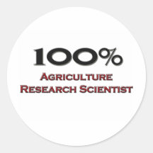 Scientifique de recherches d'agriculture de 100 po adhésif rond