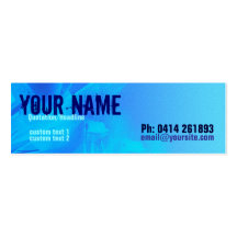 Scifi_Blue Skinny Profile Card Business Card