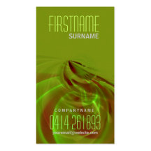 Scifi Green Liquid Vertical Business Card