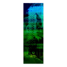 SciFi Pattern Bookmark Business Card Templates