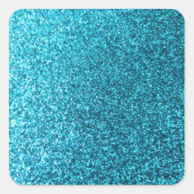 Scintillement bleu de Faux Autocollants Carrés