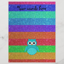 Scintillement d'arc-en-ciel de hibou de turquoise prospectus