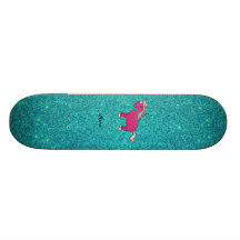 Scintillement nommé personnalisé de turquoise de l planches à roulettes