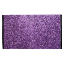 Scintillement pourpre de Faux Coque Folio iPad