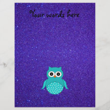 Scintillement pourpre de hibou de turquoise prospectus