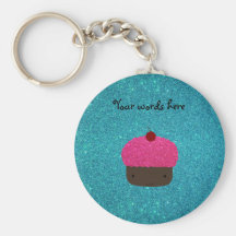 Scintillement rose mignon de turquoise de petit gâ porte-clef