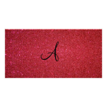Scintillement rouge cartes de vœux avec photo