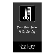 Scissors and Comb Hair Biz Business Card Templates