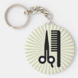 Scissors and Comb Keychains
