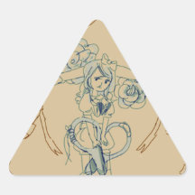 scissors triangle stickers