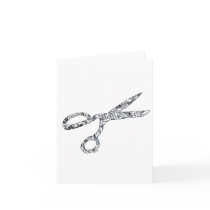 Scissors with Haircuts Greeting Cards
