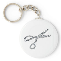 Scissors with Haircuts Key Chains
