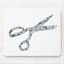 Scissors with Haircuts Mousepads