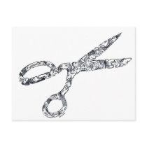Scissors with Haircuts Post Cards