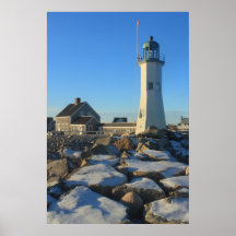 Scituate Lighthouse from Breakwater Posters