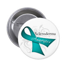 Scleroderma Disease Awareness Ribbon Pinback Buttons