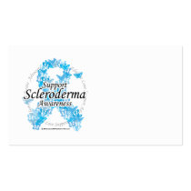 Scleroderma Ribbon of Butterflies Business Card Template