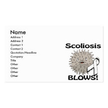 Scoliosis Blows Awareness Design Business Card Template