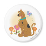Scooby Doo Following Butterfly1 Fridge Magnets