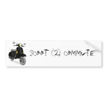 Scoot 2 commute bumper sticker