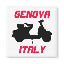 Scooter, Genova, Italy Refrigerator Magnet