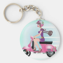 Scooter Girl Key Chain