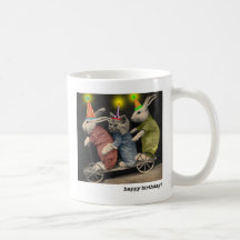 scooter happy birthday mug by jessi k