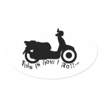 Scooter or E-Bike - This is how I Roll! Oval Stickers