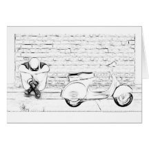 Scooter Skin Greeting Cards