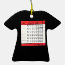 Score Card Christmas Ornaments