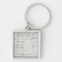 Score for the 3rd Movement of the 5th Symphony Key Chains