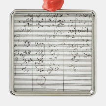 Score for the 3rd Movement of the 5th Symphony Christmas Tree Ornaments