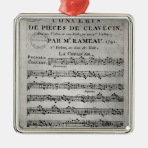 Score sheet for 'Concerts de Pieces de Christmas Ornament