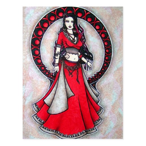 Scorpio Belly Dancer postcards