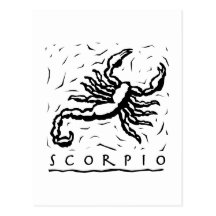 Scorpio (Blk) Post Cards