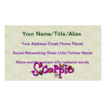 Scorpio Flowers Business Card