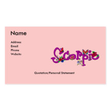 Scorpio Flowers Business Card Templates