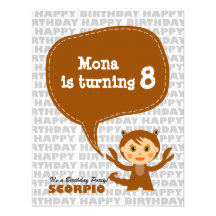 Scorpio Kids Party Invitation