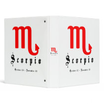 Scorpio, October 23 - November 21 Binders