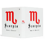 Scorpio, October 23 - November 21 binders