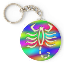 Scorpio Rainbow Colour Zodiac Scorpion Key Chains