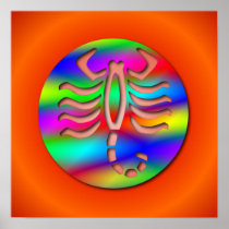 Scorpio Rainbow Colour Zodiac Scorpion