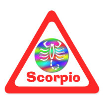 Scorpio Rainbow Colour Zodiac Scorpion Red Warning