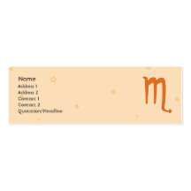 Scorpio - Skinny Business Cards