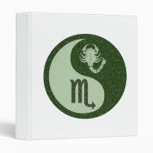 Scorpio Yin Yang Vinyl Binder