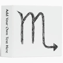 Scorpio. Zodiac Astrology Sign. Binder