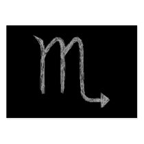 Scorpio. Zodiac Astrology Sign. Black. Business Card Template
